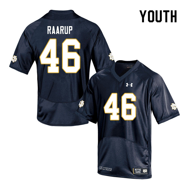 Youth #46 Axel Raarup Notre Dame Fighting Irish College Football Jerseys Sale-Navy